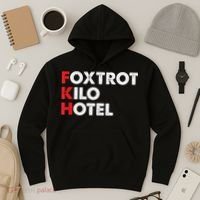 Foxtrot Kilo Hotel Fkh Funny Kamala Hoodie thumb 3