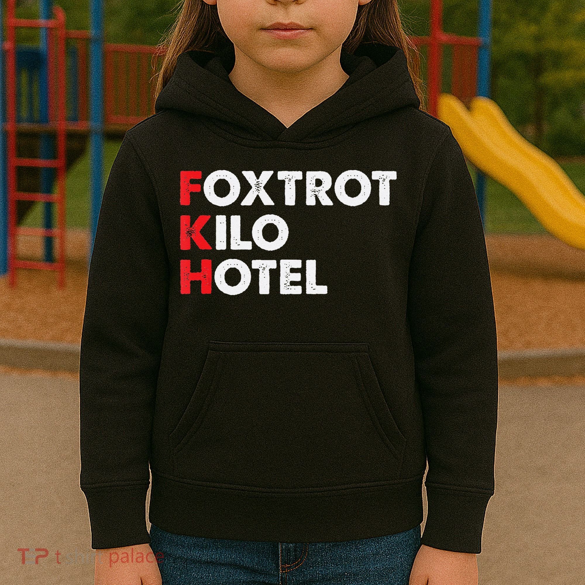 Foxtrot Kilo Hotel Fkh Funny Kamala Kids Hoodie