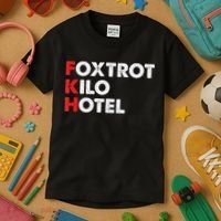 Foxtrot Kilo Hotel Fkh Funny Kamala Kids T-Shirt thumb 3