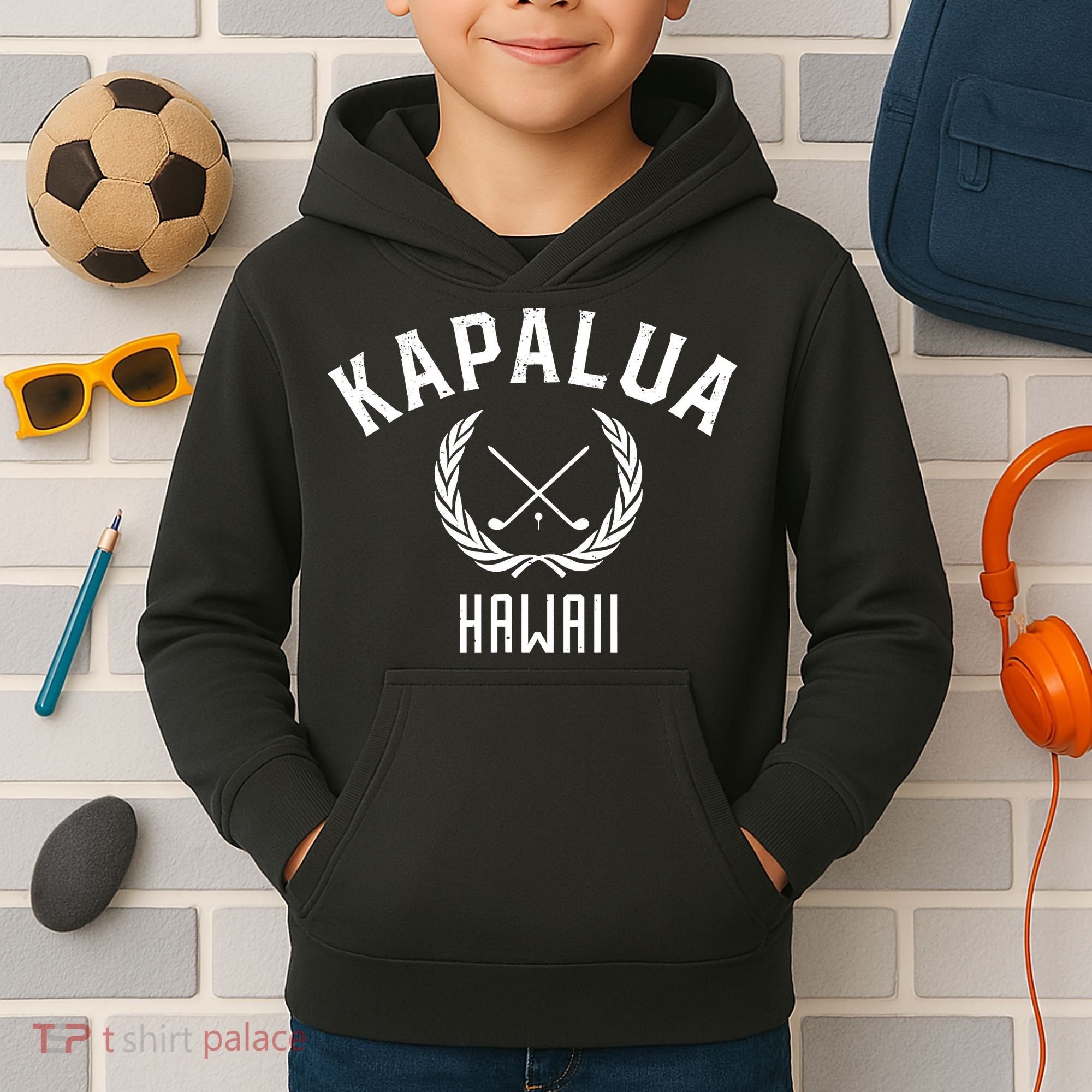 Funny Kapalua Hawaii Golf Kids Hoodie
