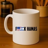 F K Hamas Pray For Israel Strong Usa And Israel Flag Coffee Mug thumb 4