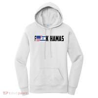 F K Hamas Pray For Israel Strong Usa And Israel Flag Women's Hoodie thumb 0