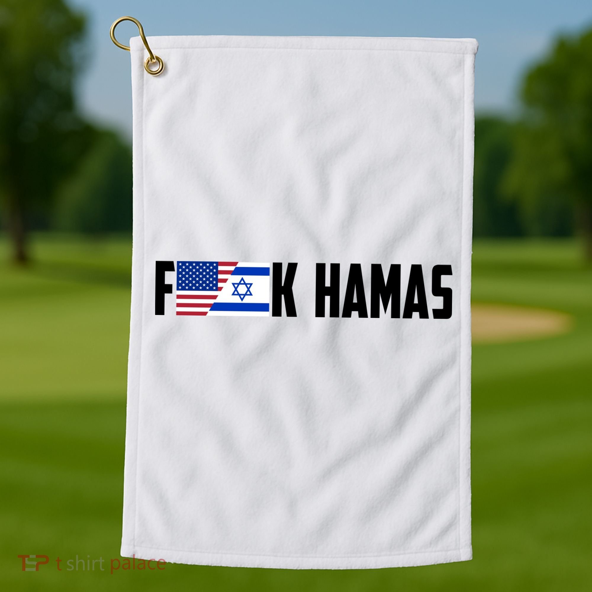F K Hamas Pray For Israel Strong Usa And Israel Flag Golf Towel