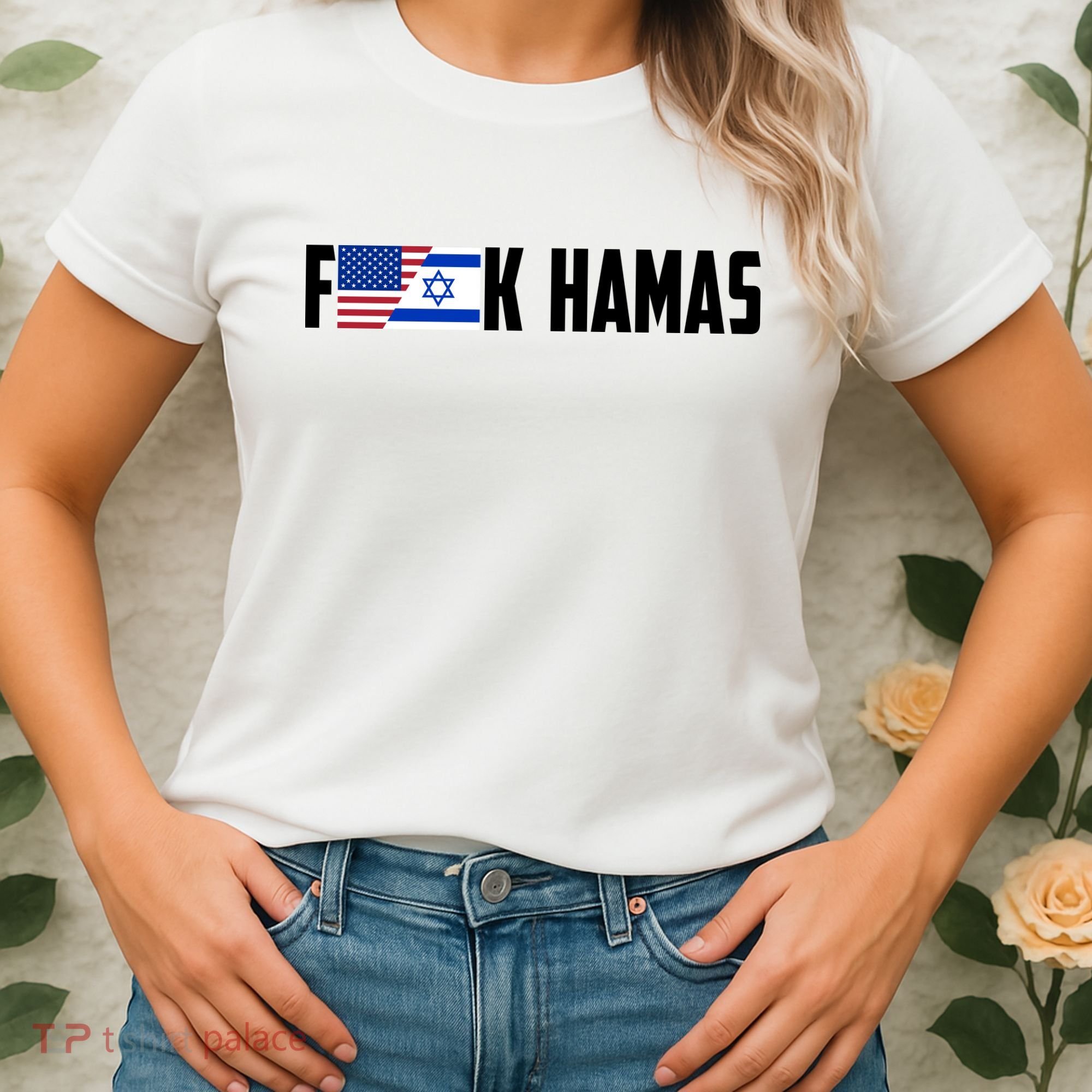 F K Hamas Pray For Israel Strong Usa And Israel Flag Women's T-Shirt