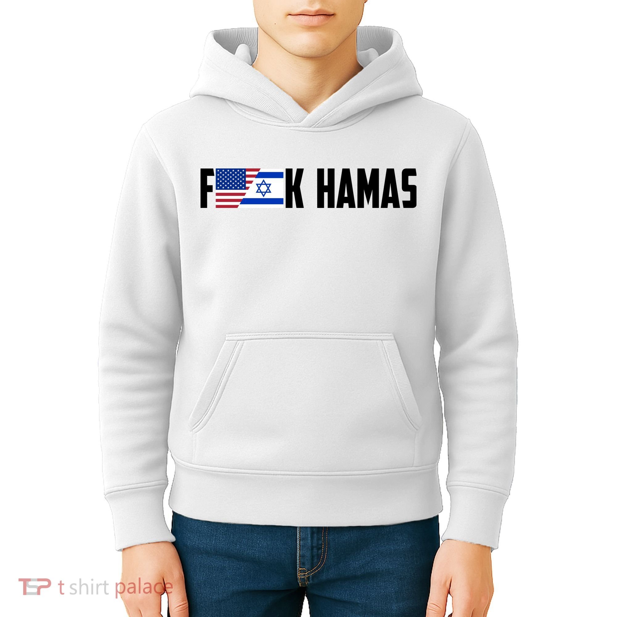 F K Hamas Pray For Israel Strong Usa And Israel Flag Kids Hoodie
