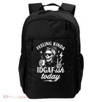 Feeling Kinda IDGAF-ish Today Skeleton Lady Coffee Lover Backpack thumb 0