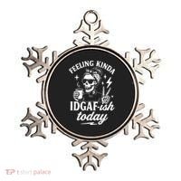 Feeling Kinda IDGAF-ish Today Skeleton Lady Coffee Lover Ornament thumb 0