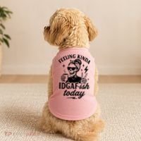 Feeling Kinda IDGAF-ish Today Skeleton Lady Coffee Lover Doggie Tank thumb 2