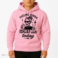 Feeling Kinda IDGAF-ish Today Skeleton Lady Coffee Lover Hoodie thumb 2