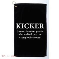Football Kicking Kicker Definition Football Kicker Golf Towel thumb 0