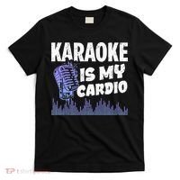 Funny Karaoke Legend Music My Cardio Vintage Microphone T-Shirt thumb 0