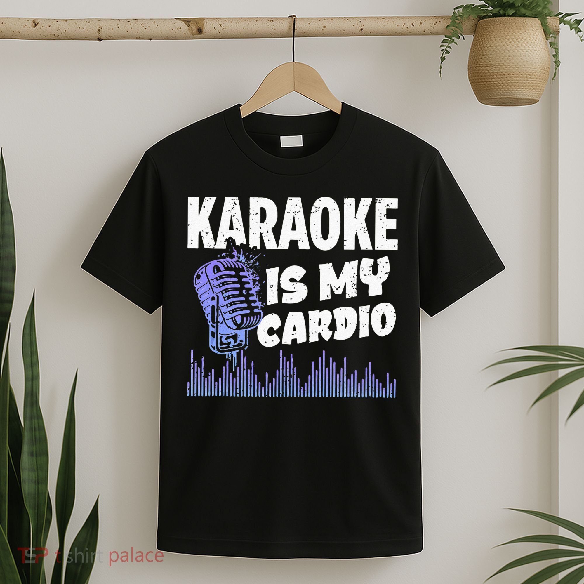 Funny Karaoke Legend Music My Cardio Vintage Microphone T-Shirt