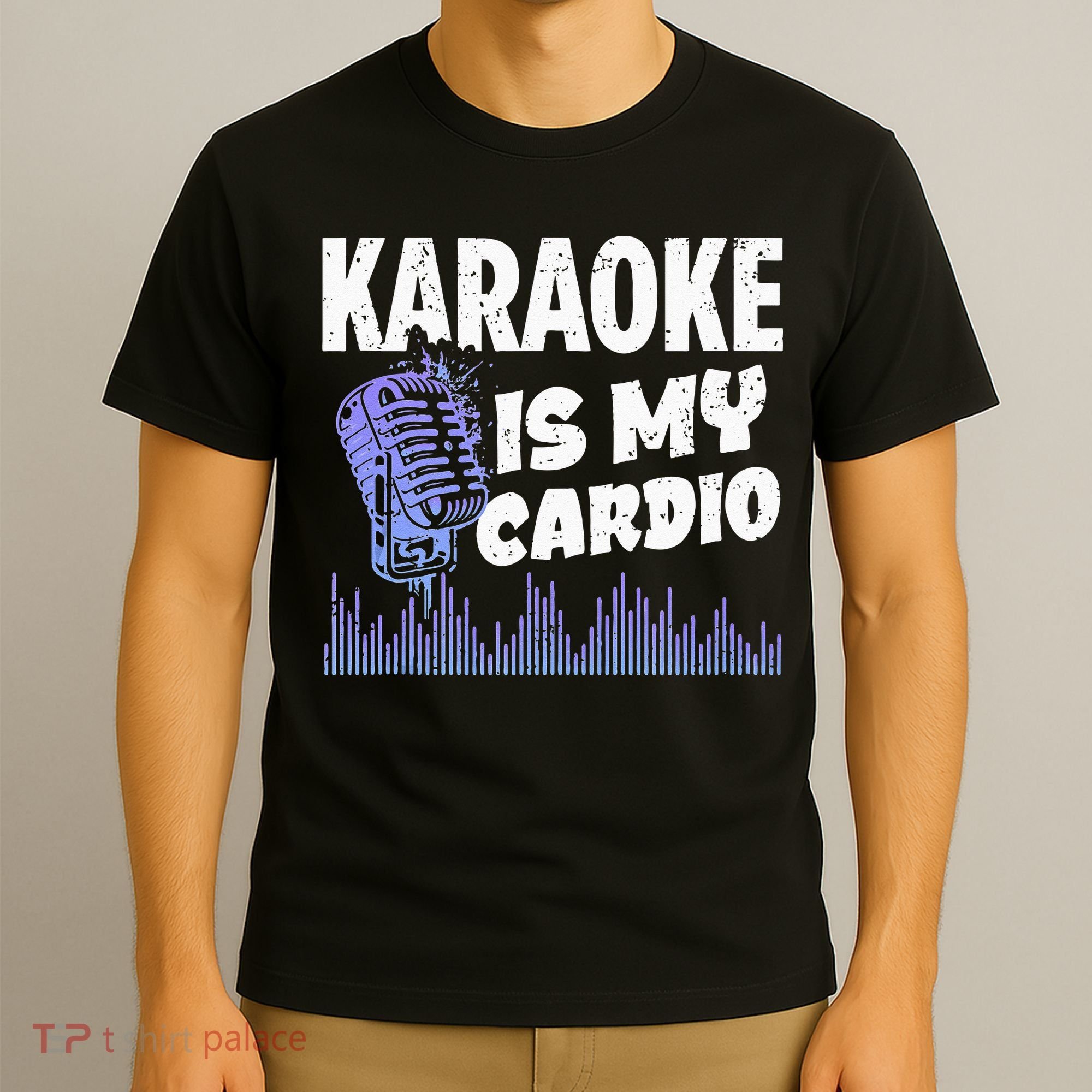 Funny Karaoke Legend Music My Cardio Vintage Microphone T-Shirt