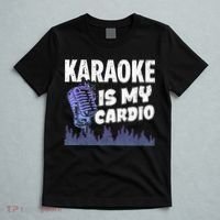 Funny Karaoke Legend Music My Cardio Vintage Microphone T-Shirt thumb 5