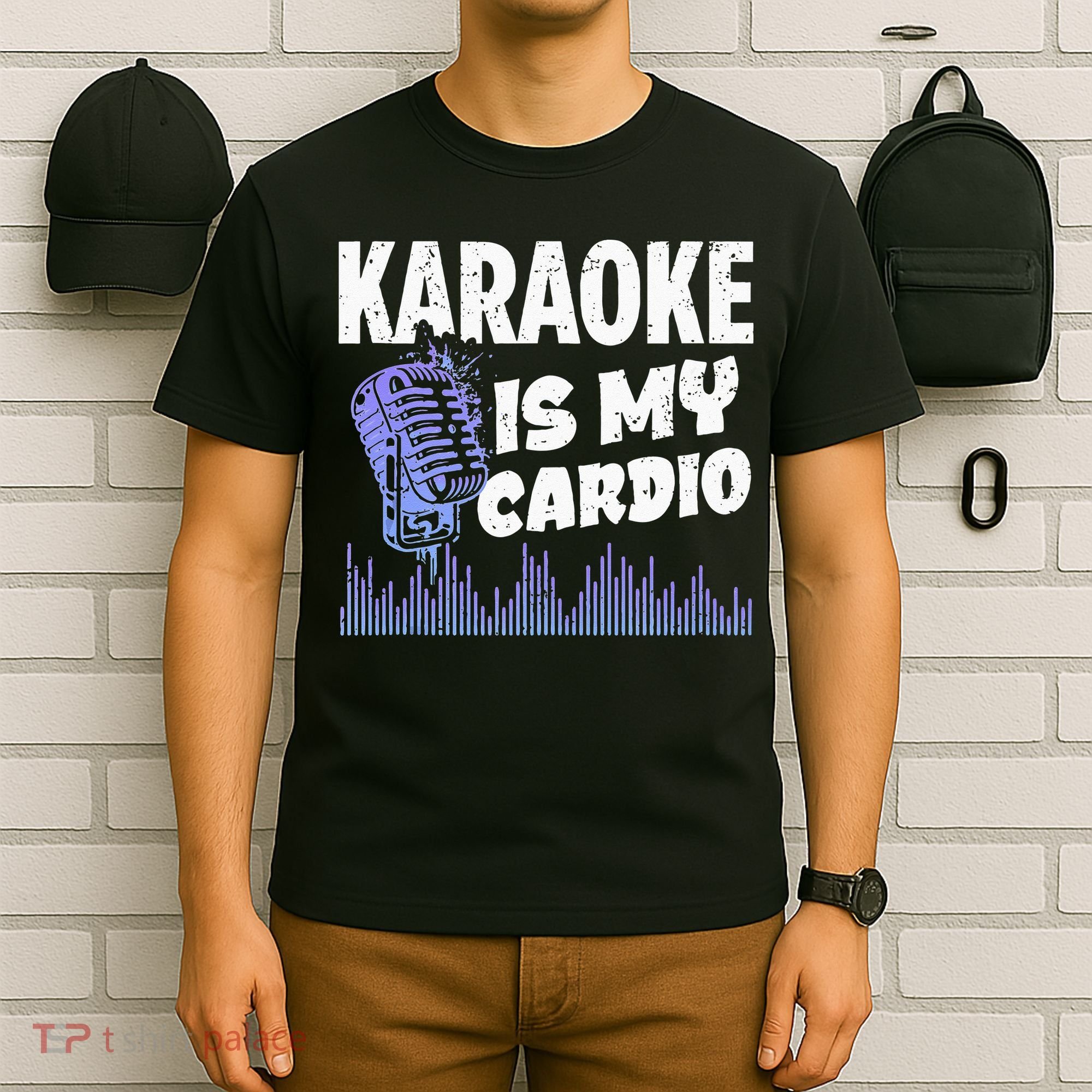 Funny Karaoke Legend Music My Cardio Vintage Microphone T-Shirt