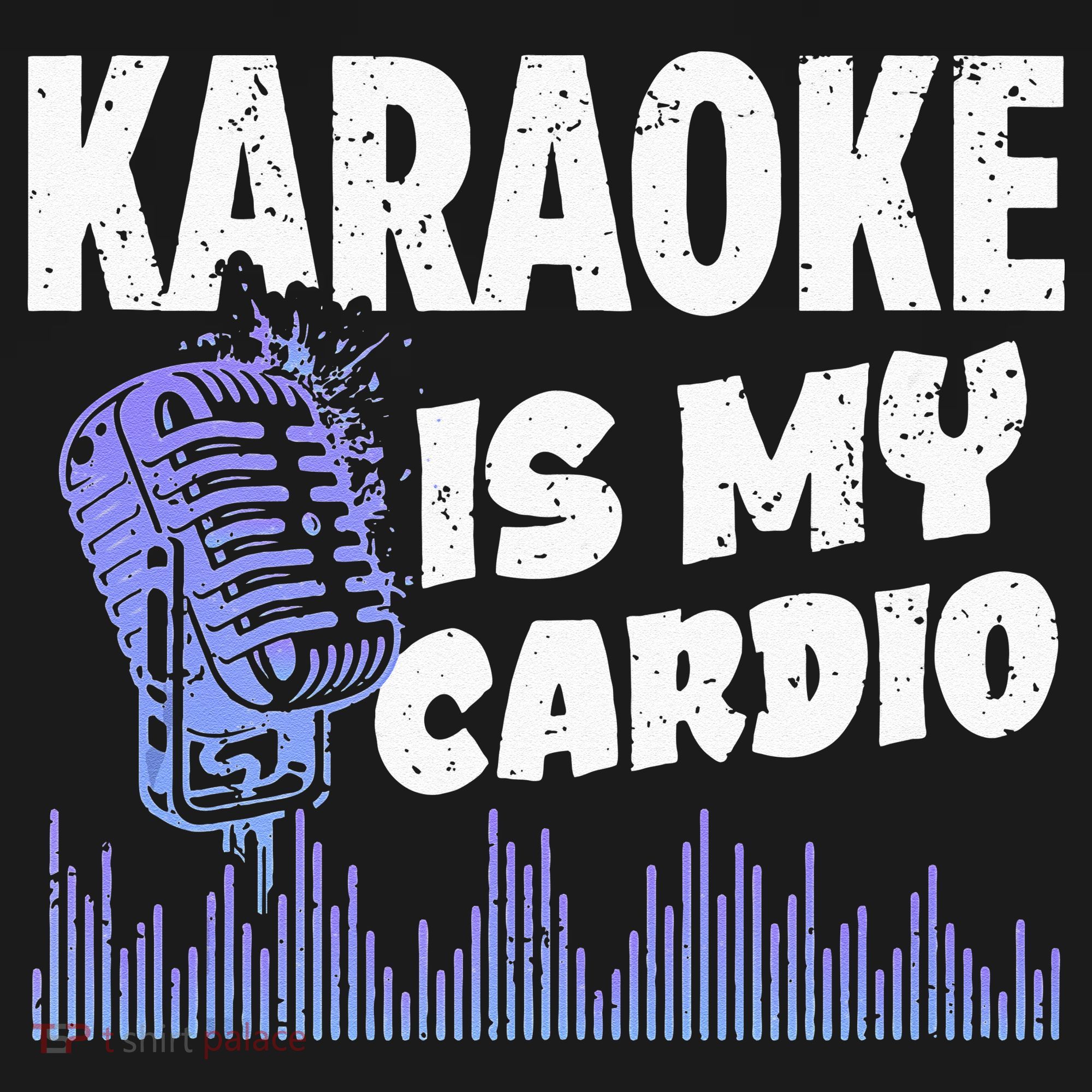 Funny Karaoke Legend Music My Cardio Vintage Microphone T-Shirt