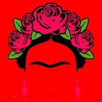 Frida Kahlo Mexico Artist Lover Flower Skull Santa Hat thumb 1