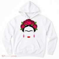 Frida Kahlo Mexico Artist Lover Flower Skull Hoodie thumb 0