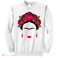 Frida Kahlo Mexico Artist Lover Flower Skull Sweatshirt thumb 0