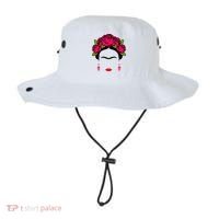 Frida Kahlo Mexico Artist Lover Flower Skull Bucket Hat thumb 0
