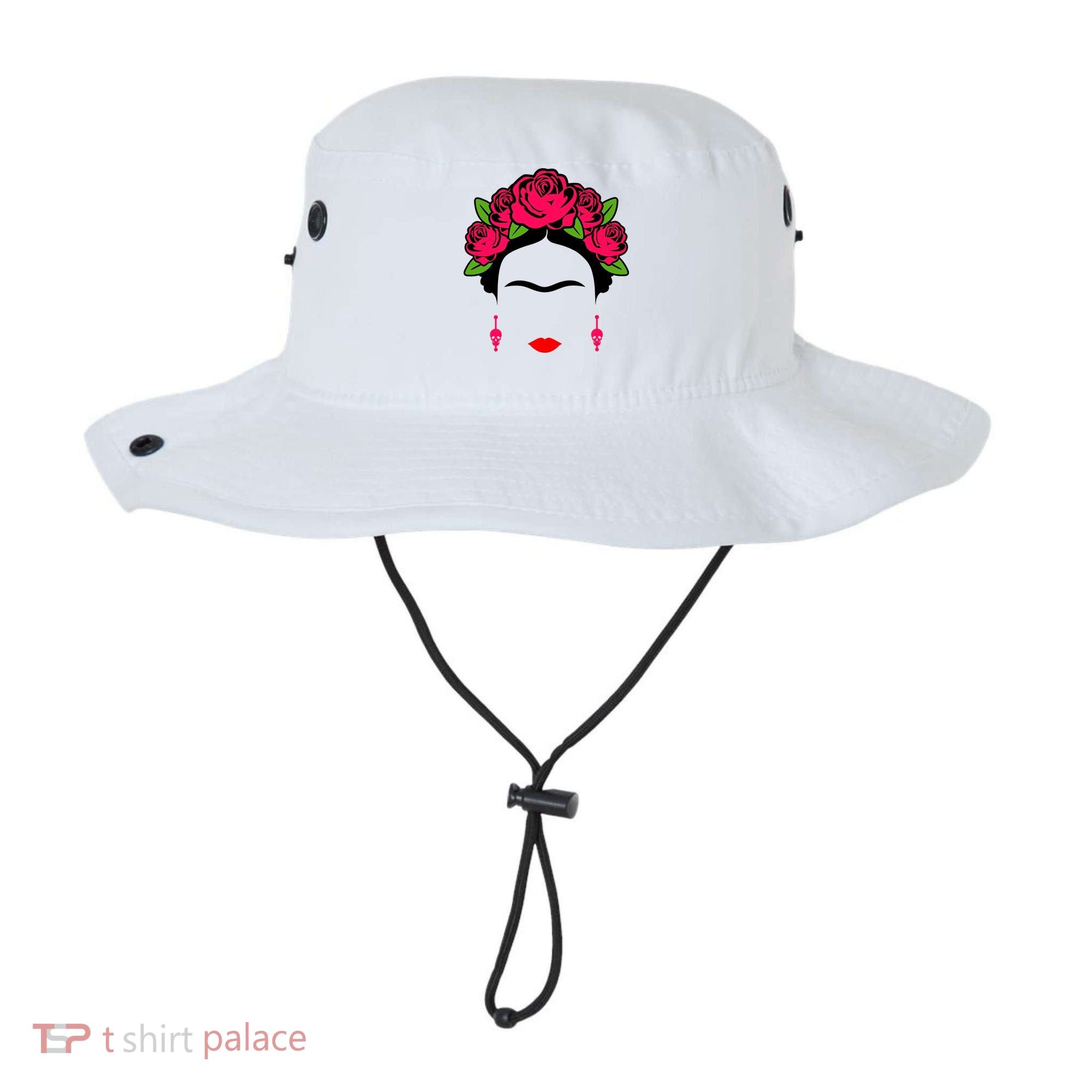 Frida Kahlo Mexico Artist Lover Flower Skull Bucket Hat