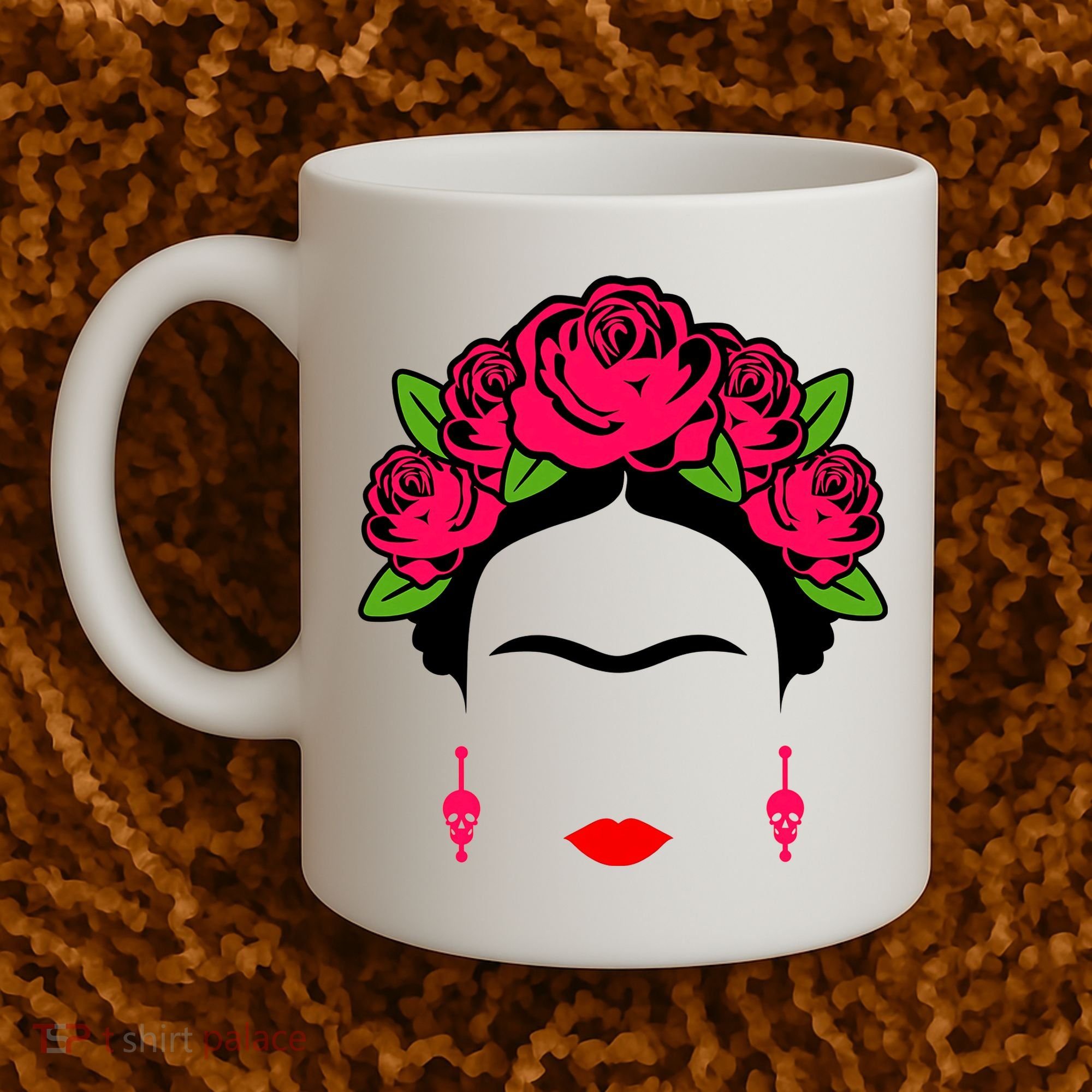 Frida Kahlo Mexico Artist Lover Flower Skull Coffee Mug