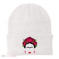 Frida Kahlo Mexico Artist Lover Flower Skull Beanie thumb 0