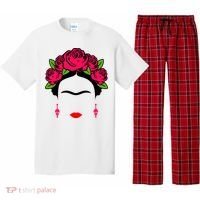 Frida Kahlo Mexico Artist Lover Flower Skull Pajama Set thumb 0