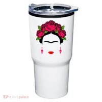 Frida Kahlo Mexico Artist Lover Flower Skull Tumbler thumb 0
