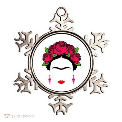 Frida Kahlo Mexico Artist Lover Flower Skull Ornament
