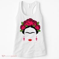 Frida Kahlo Mexico Artist Lover Flower Skull Women's Tank Top thumb 0