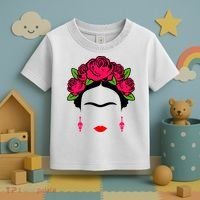 Frida Kahlo Mexico Artist Lover Flower Skull Toddler T-Shirt thumb 3