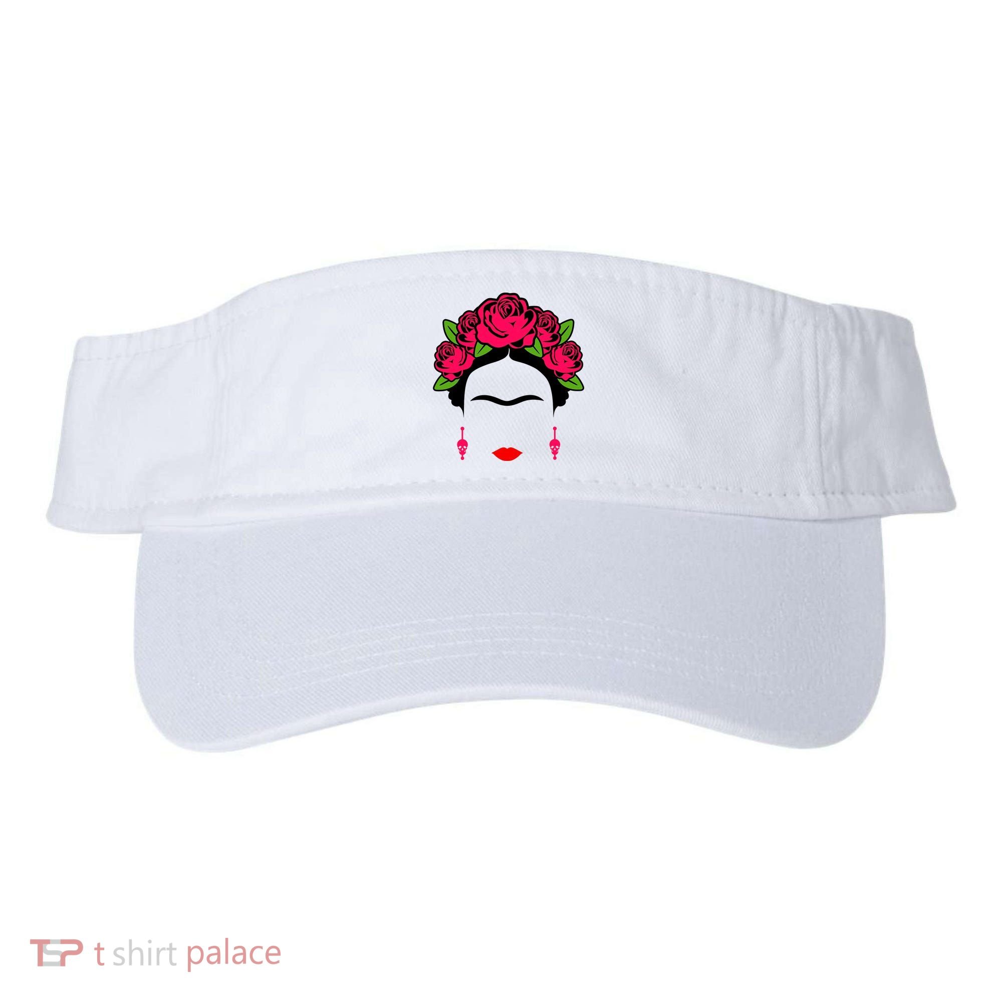 Frida Kahlo Mexico Artist Lover Flower Skull Visor