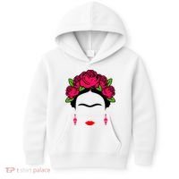 Frida Kahlo Mexico Artist Lover Flower Skull Kids Hoodie thumb 0