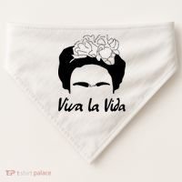 Frida Kahlo Mexico Artist Lover Viva La Vida USA-Made Doggie Bandana thumb 0