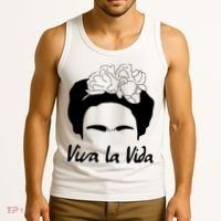 Frida Kahlo Mexico Artist Lover Viva La Vida Tank Top thumb 3