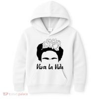 Frida Kahlo Mexico Artist Lover Viva La Vida Kids Hoodie thumb 0