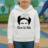 Frida Kahlo Mexico Artist Lover Viva La Vida Kids Hoodie thumb 3
