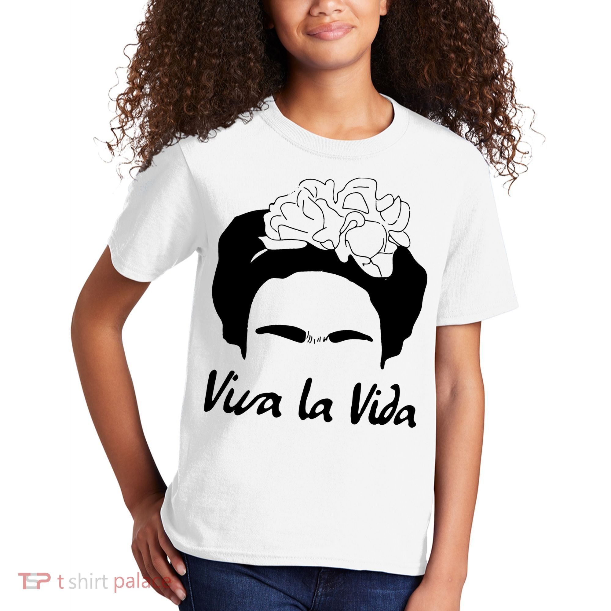 Frida Kahlo Mexico Artist Lover Viva La Vida Kids T-Shirt