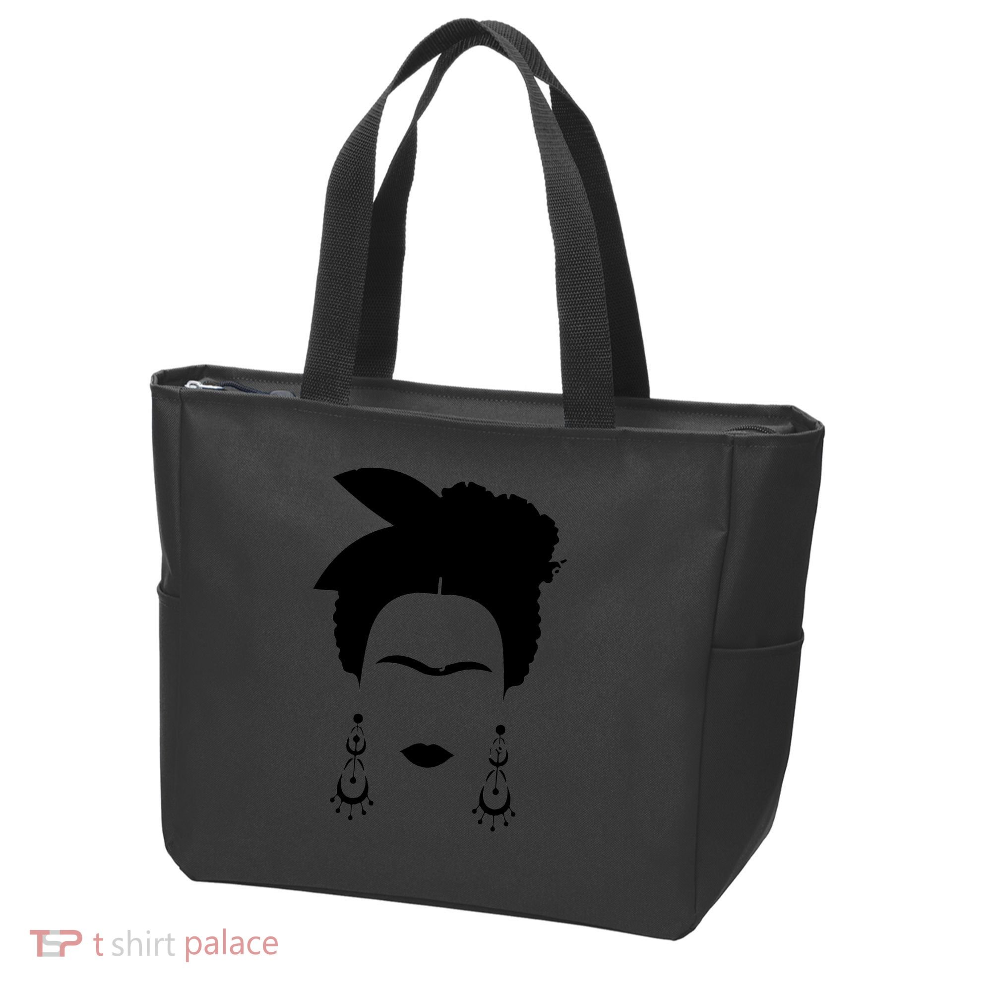 Frida Kahlo Mexico Artist Lover Flower Skull Tote Bag