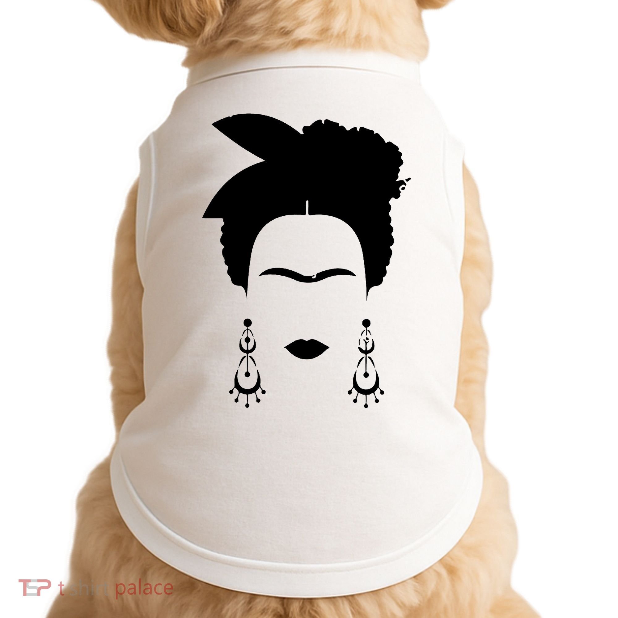Frida Kahlo Mexico Artist Lover Flower Skull Doggie Tank