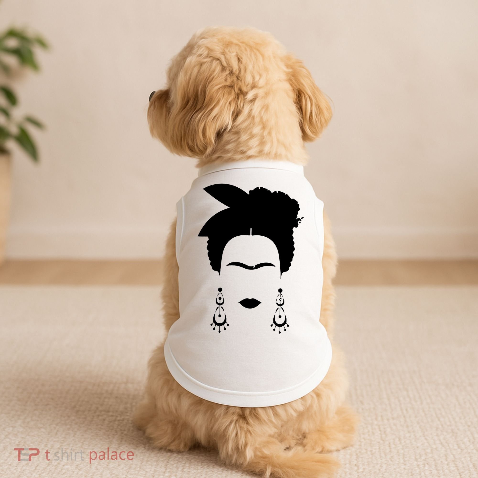 Frida Kahlo Mexico Artist Lover Flower Skull Doggie Tank