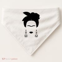 Frida Kahlo Mexico Artist Lover Flower Skull USA-Made Doggie Bandana thumb 0
