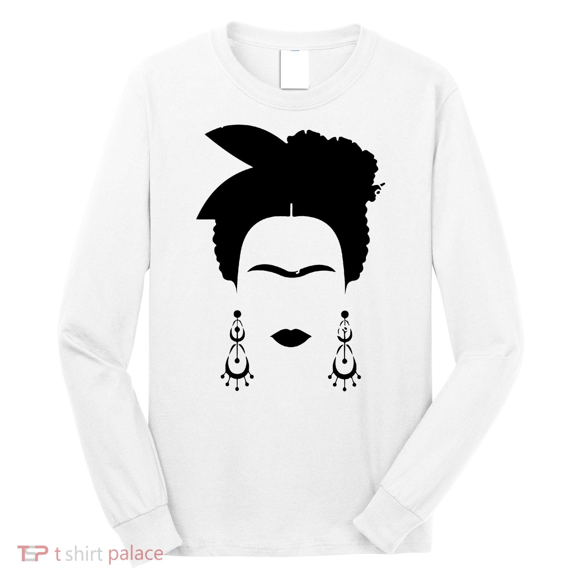 Frida Kahlo Mexico Artist Lover Flower Skull Long Sleeve Shirt