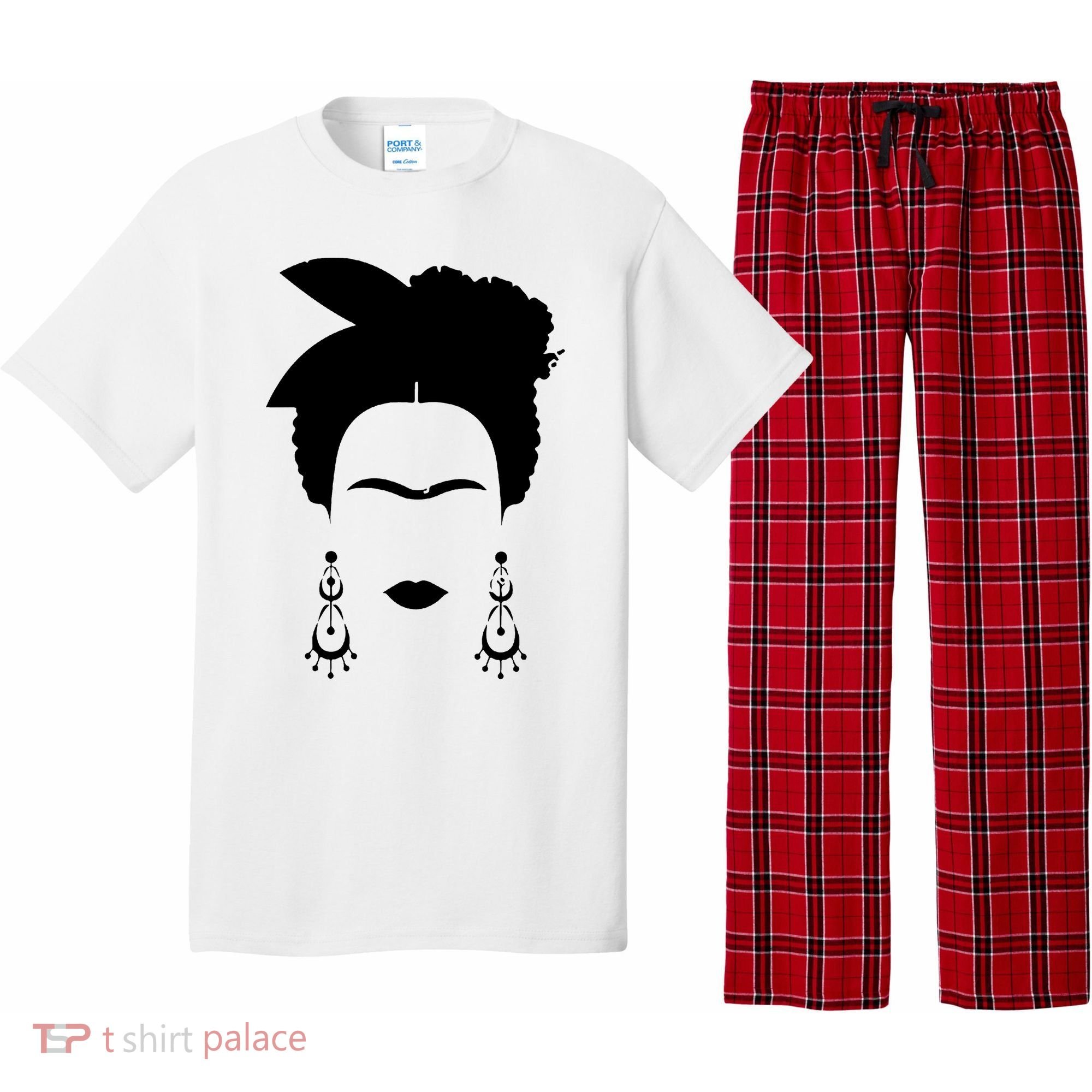 Frida Kahlo Mexico Artist Lover Flower Skull Pajama Set