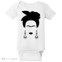 Frida Kahlo Mexico Artist Lover Flower Skull Baby Bodysuit thumb 0