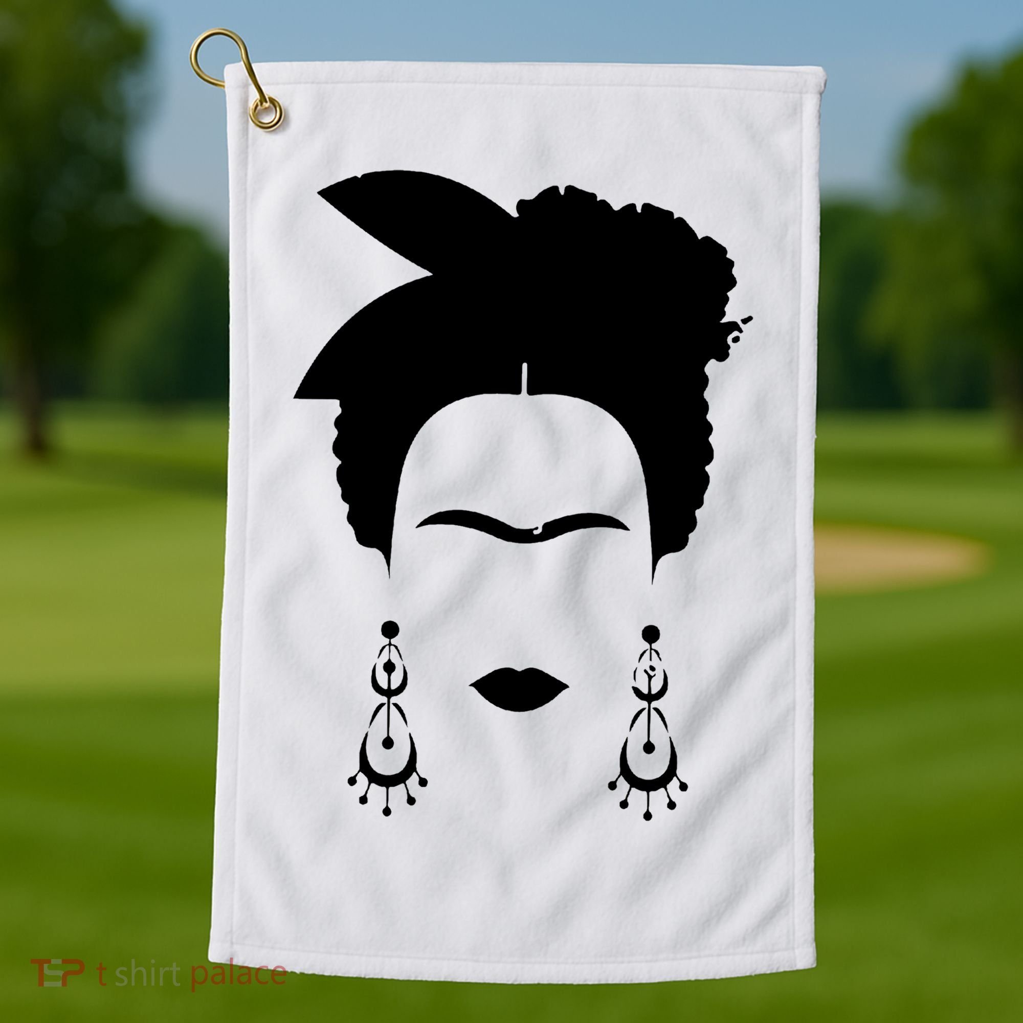 Frida Kahlo Mexico Artist Lover Flower Skull Golf Towel