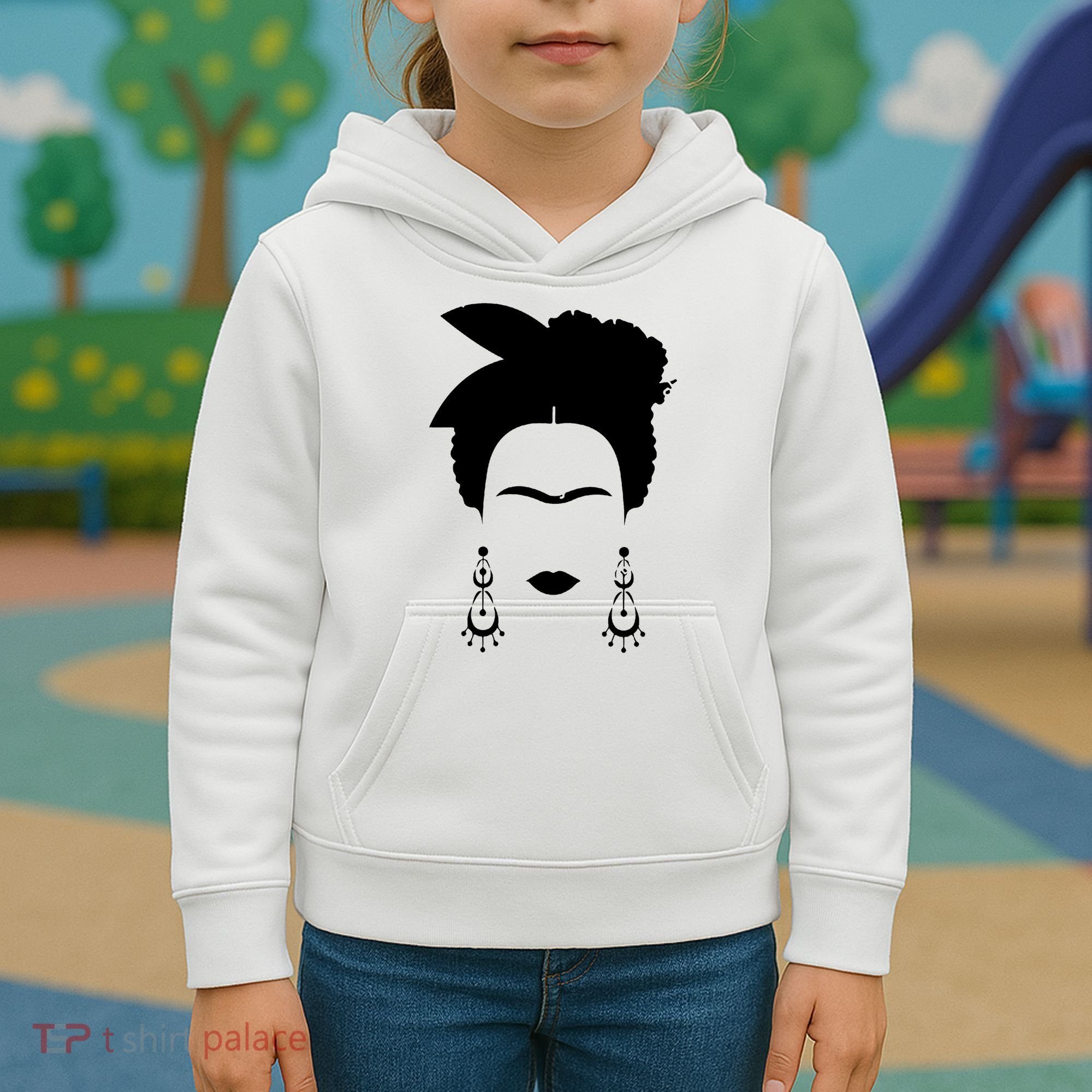 Frida Kahlo Mexico Artist Lover Flower Skull Kids Hoodie