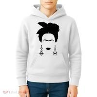 Frida Kahlo Mexico Artist Lover Flower Skull Kids Hoodie thumb 4