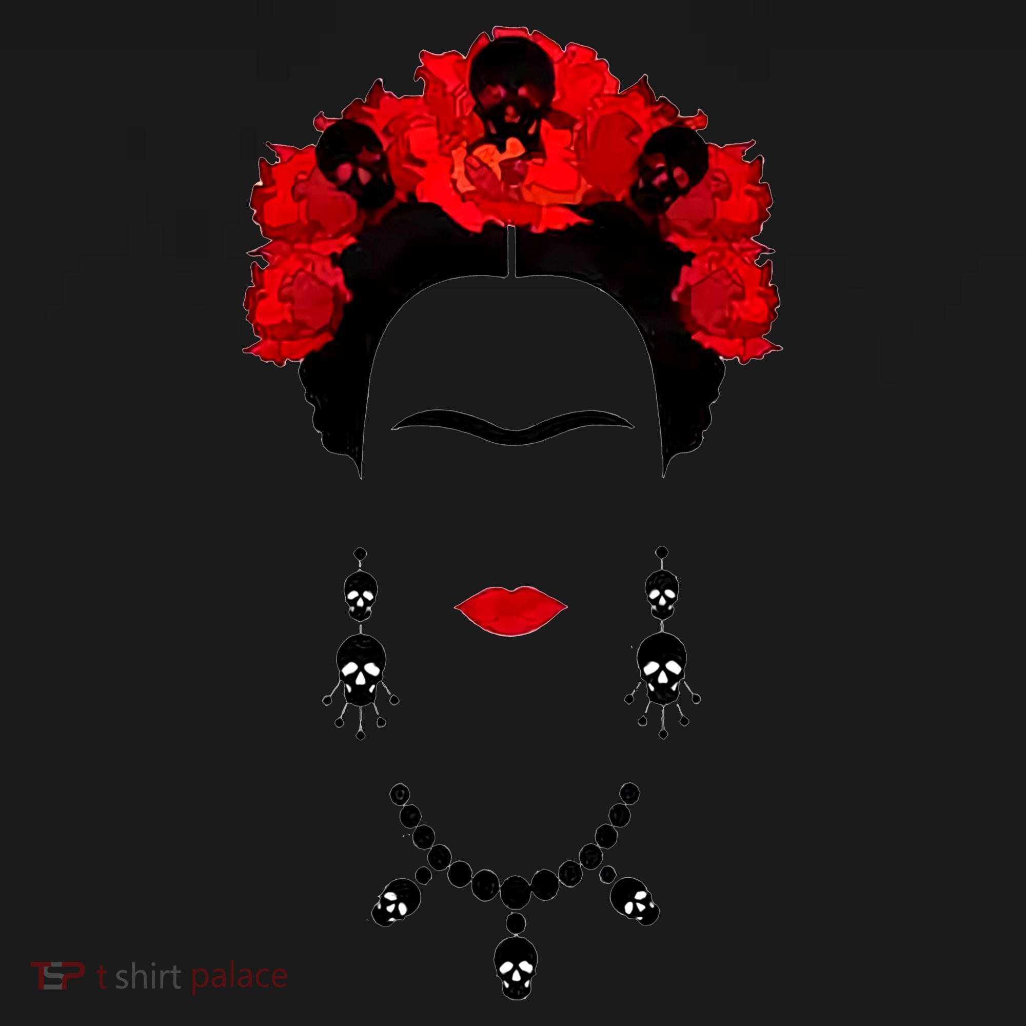 Frida Kahlo Mexico Artist Lover Flower Skull Coaster